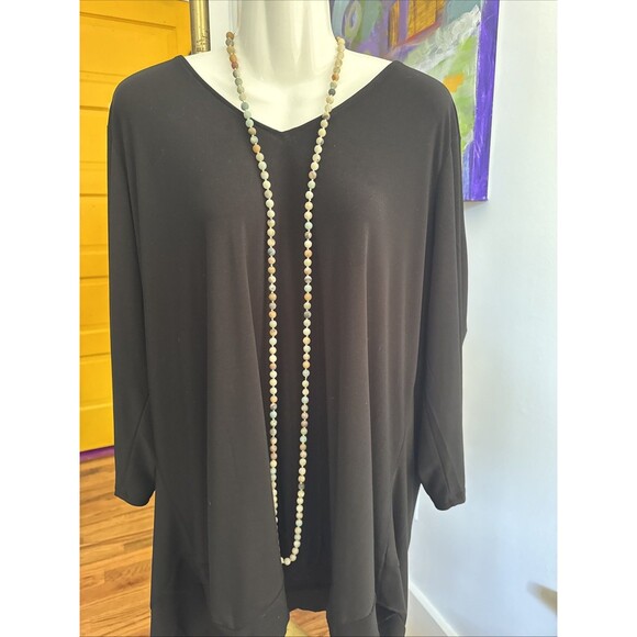 29” Boho Raw Multicolor Multi strand Amazonite Round Individually Knotted Wow - Picture 4 of 5